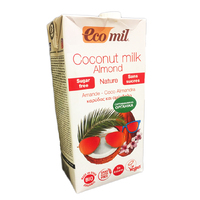 Молоко миндальное с кокосом без сахара, Ecomil